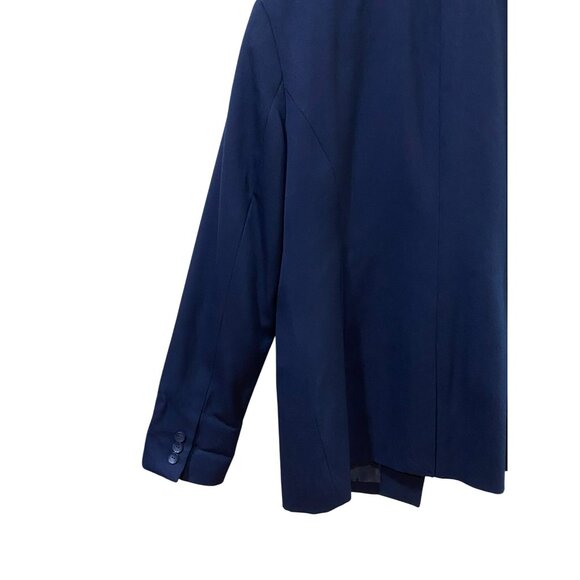 Pendleton Seasonless Navy Blue Virgin Wool Blazer Jacket Womens Size 16 - Picture 7 of 10